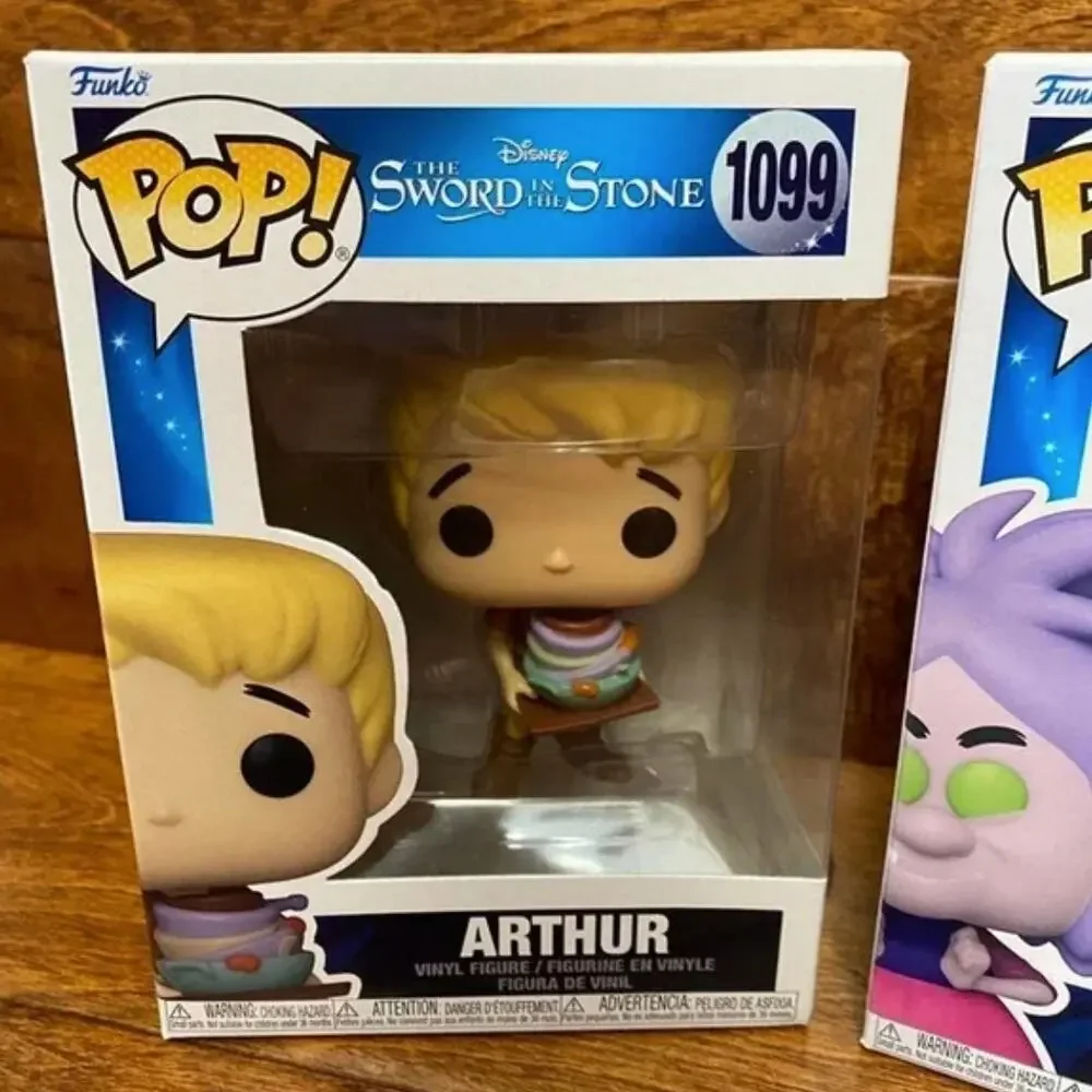 FUNKO POP Disney The Sword In The Stone Arthur 1099 & Madam Mim 1101 4 Inch